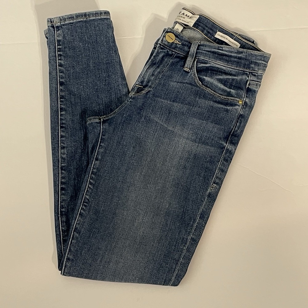 Frame Le Skinny de Jeanne Crop Jean State Street Blue Size 26 Casual Stretch